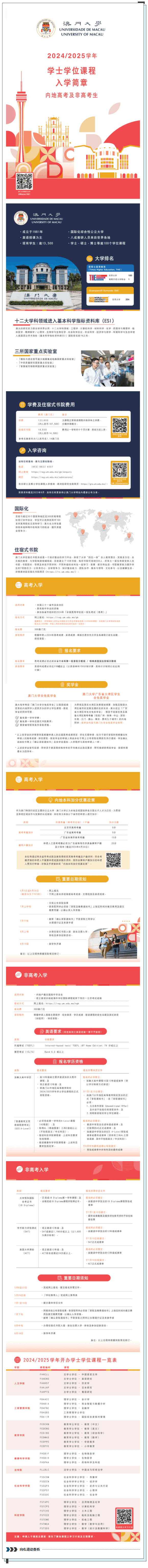 2024港澳升学——2024澳门大学内地招生正式开始