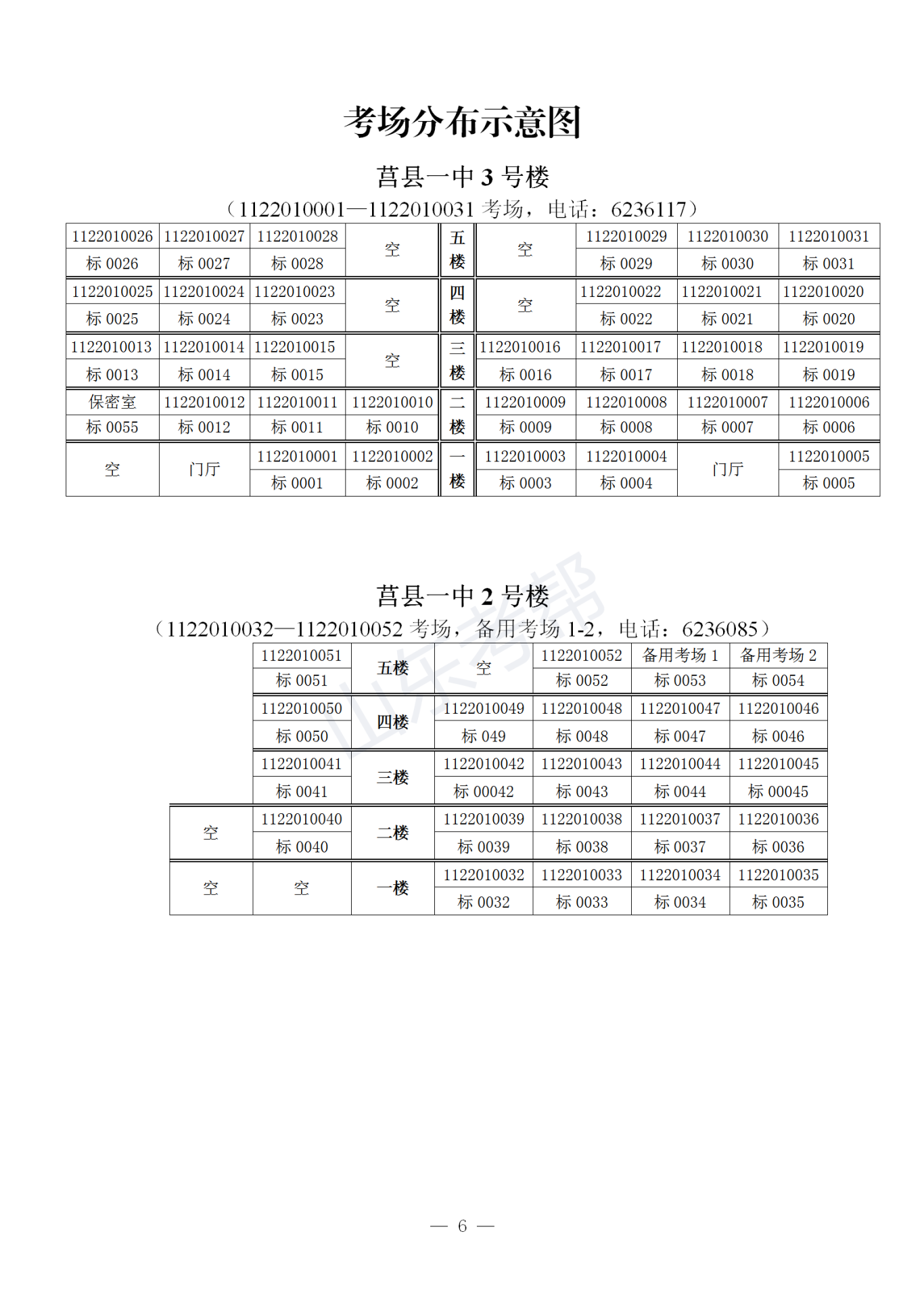 2024年山东高考日照市考点安排情况