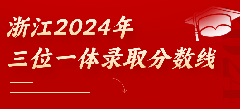 浙江省2024年三位一体综合评价录取分数线汇总