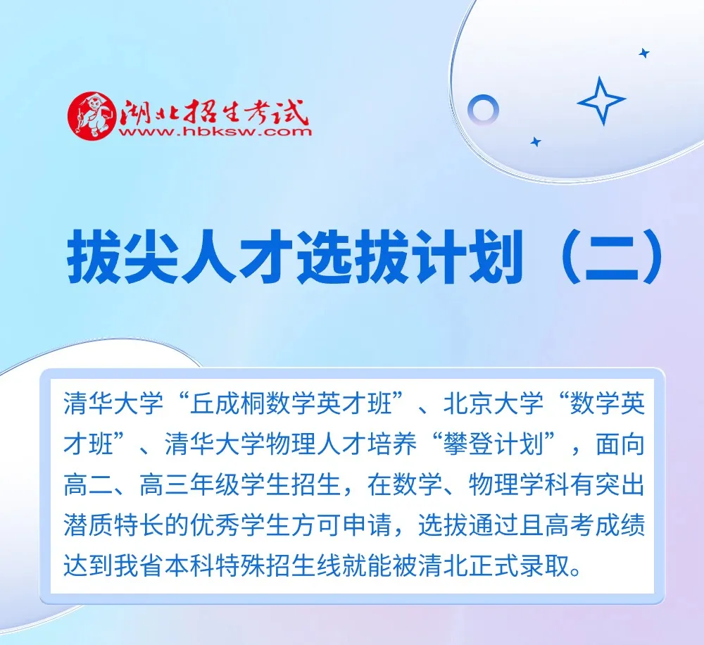 低年级学生必看!拔尖人才选拔计划汇总