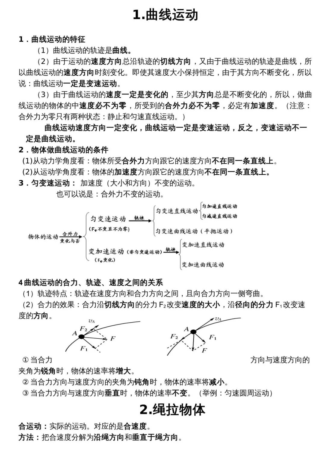 高中物理必修二知识点梳理汇总，记牢考试稳高分