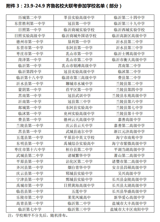 10月8日开考！山东省齐鲁名校大联考2024年10月高三联考安排