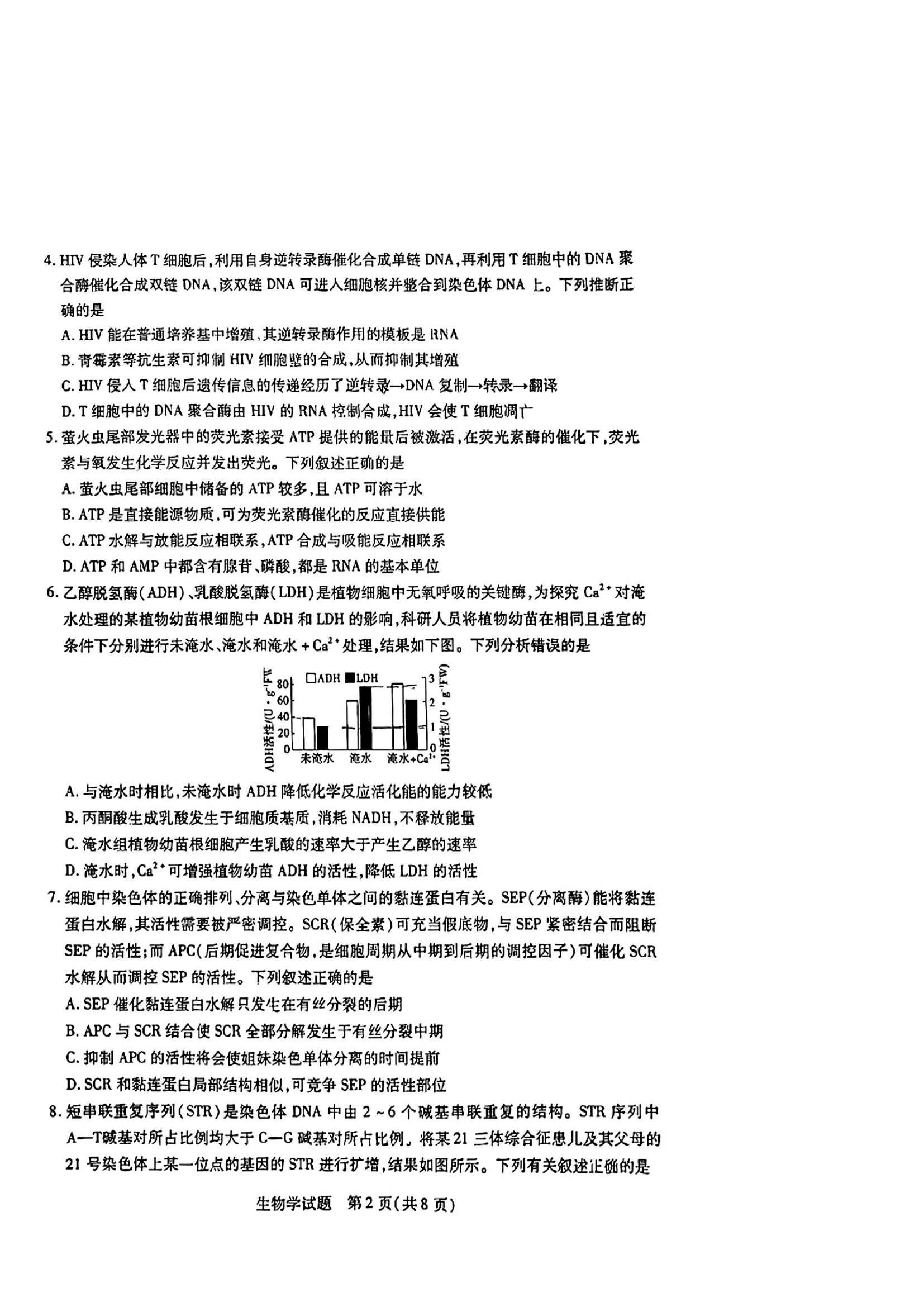 湖南天一大联考2025届高三9月一联生物试题及答案