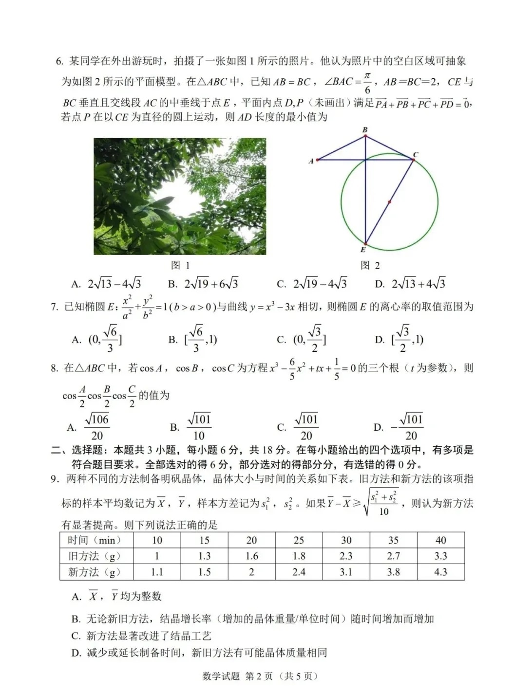 2024年10月辛愉杯第二届线上联考数学试题