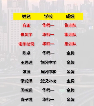 2024年物理竞赛决赛湖北15金12银，3人进国家集训队