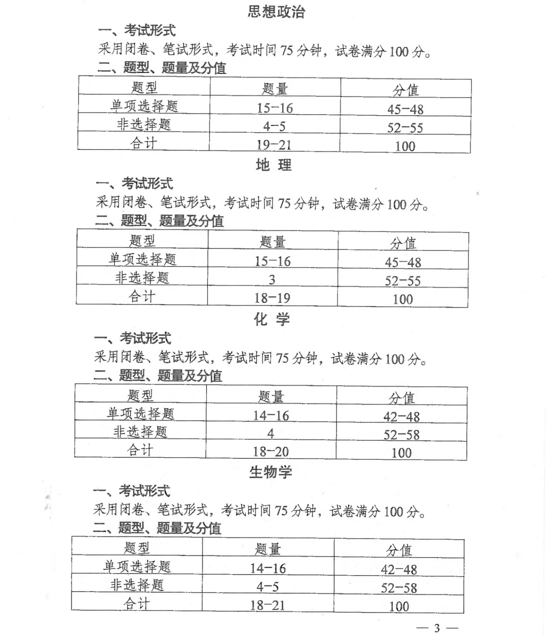云南2025年新高考试卷结构公布!