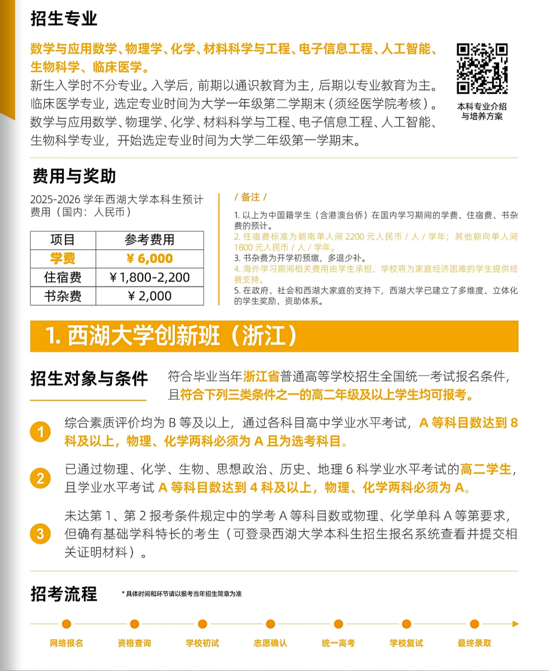 西湖大学2026本科招生手册发布!新增山东、安徽、江西3大招生省份!
