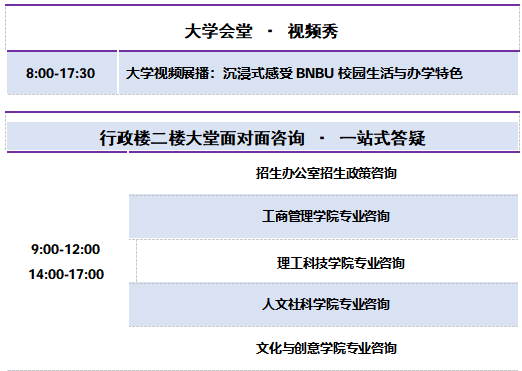 北师香港浸会大学2026年广东省综合评价入学测试校园接待活动日程