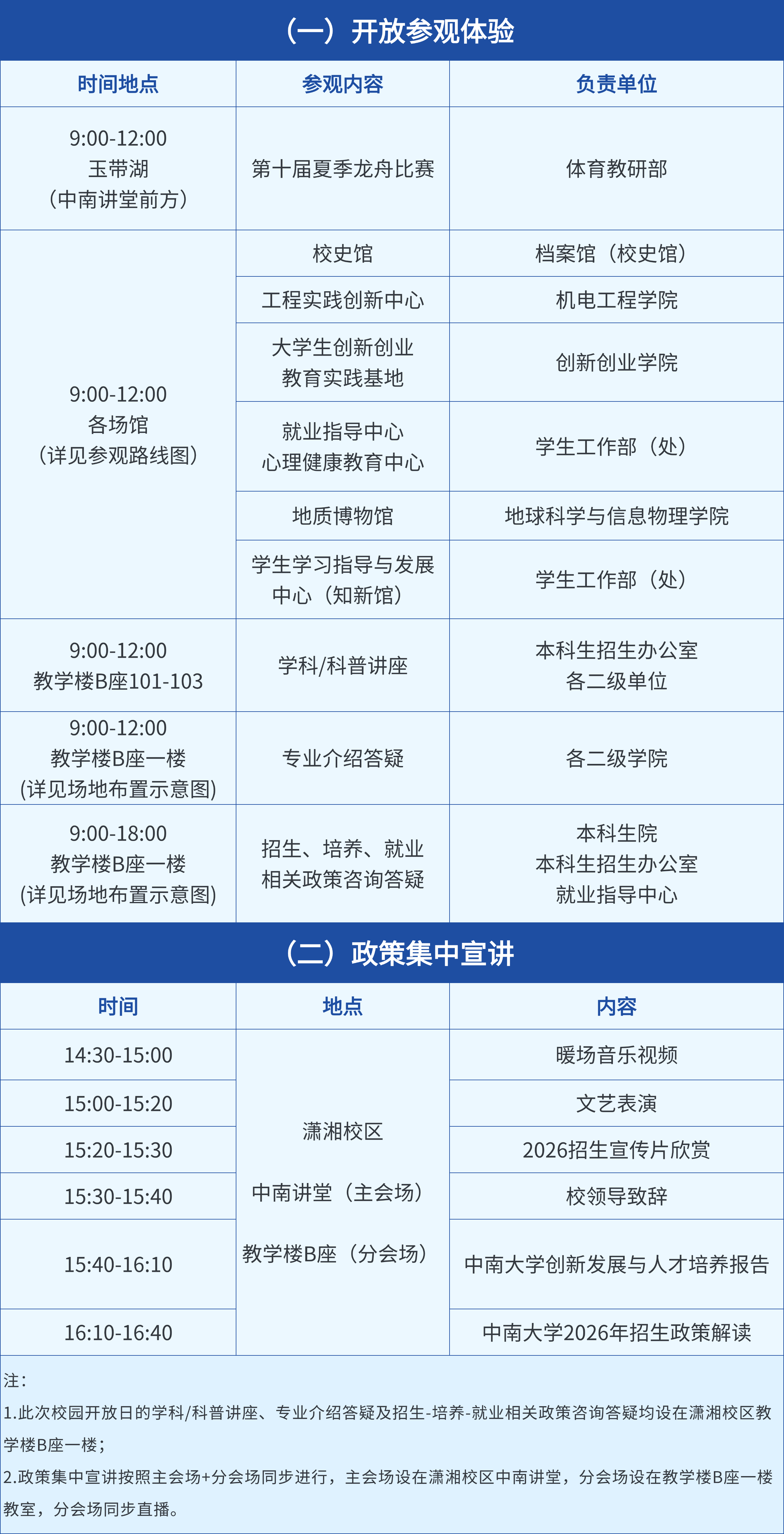 2026年中南大学校园开放日全攻略