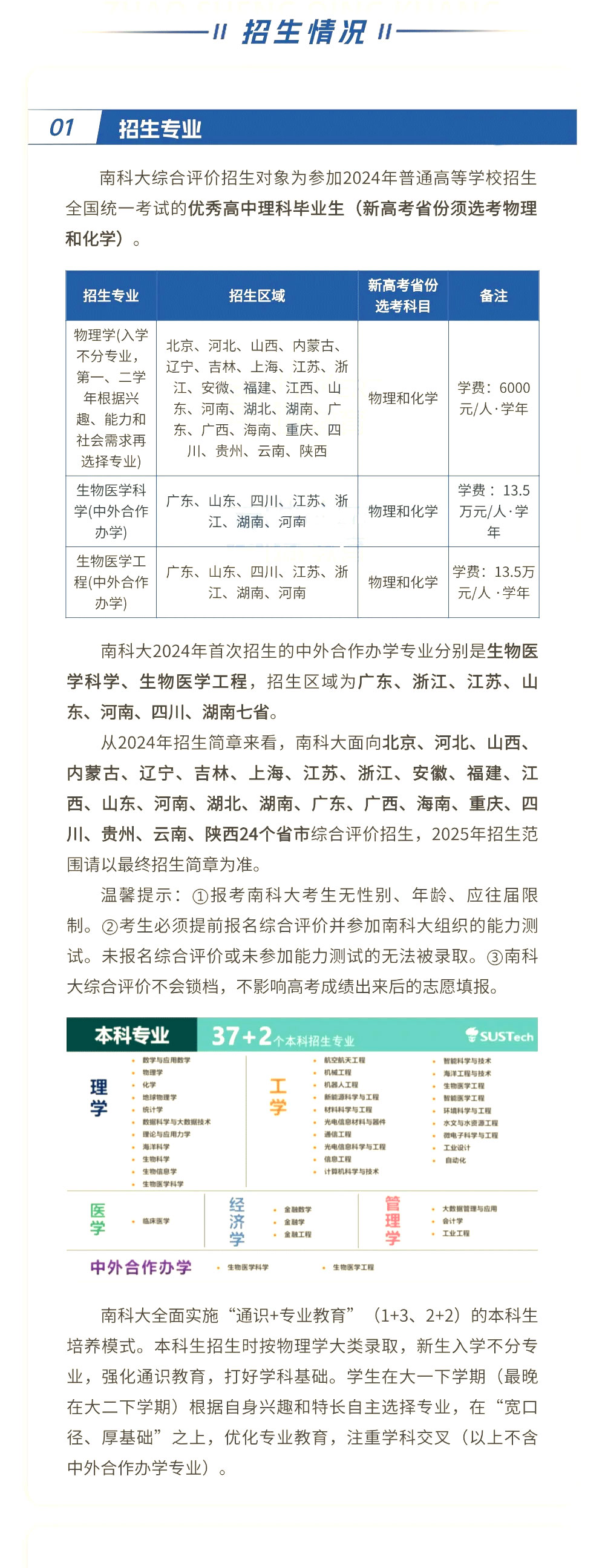 南方科技大学2025年综合评价招生政策解析