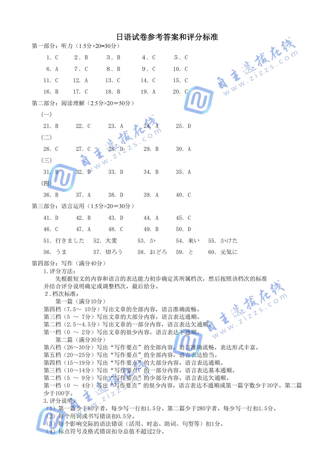 2025届湖北省“新八校”协作体高三5月第二次联考日语试题及答案（壮行考）