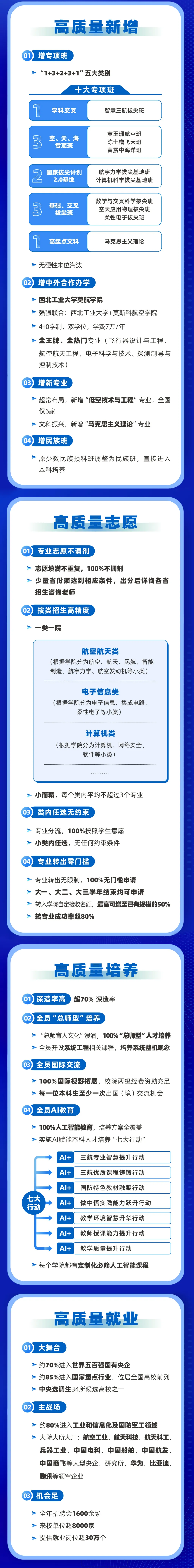 西北工业大学2025年本科招生亮点