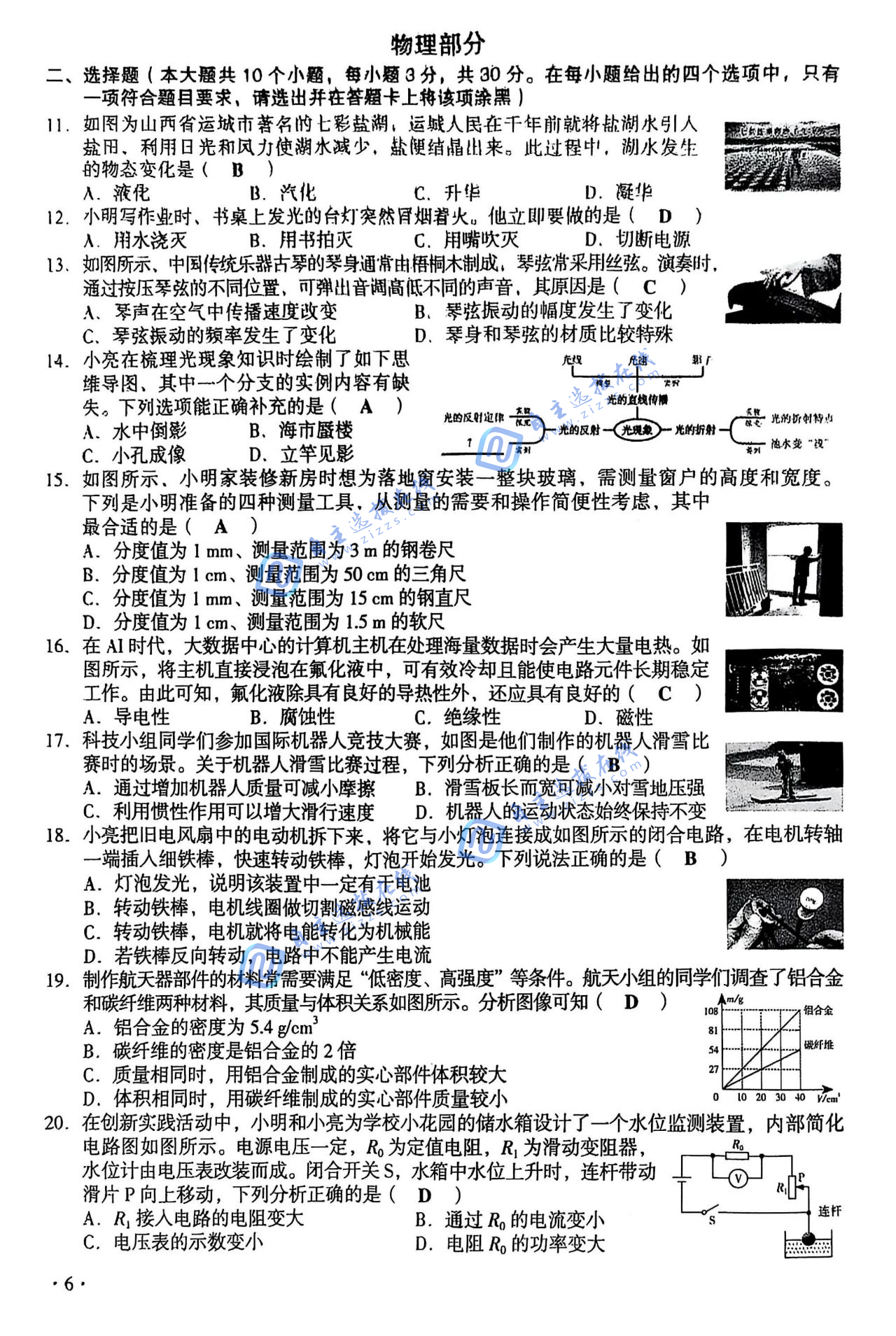 2025山西省中考物理试题及答案-副本