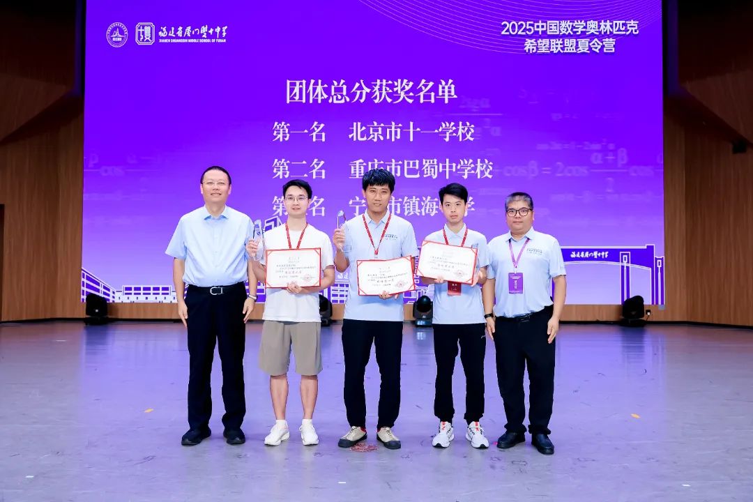2025年中国数学奥林匹克希望联盟夏令营团体奖