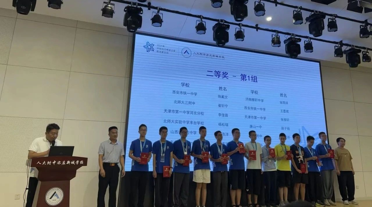 2025年第七届北方希望之星数学夏令营二等奖获奖名单