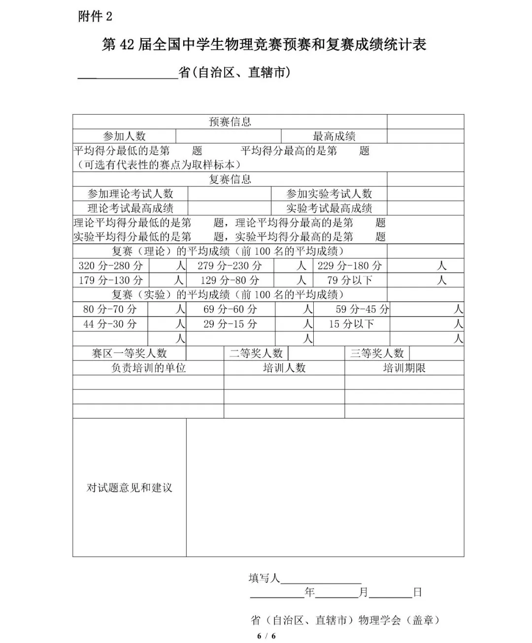 2025年第42届全国中学生物理竞赛决赛名额分配出炉