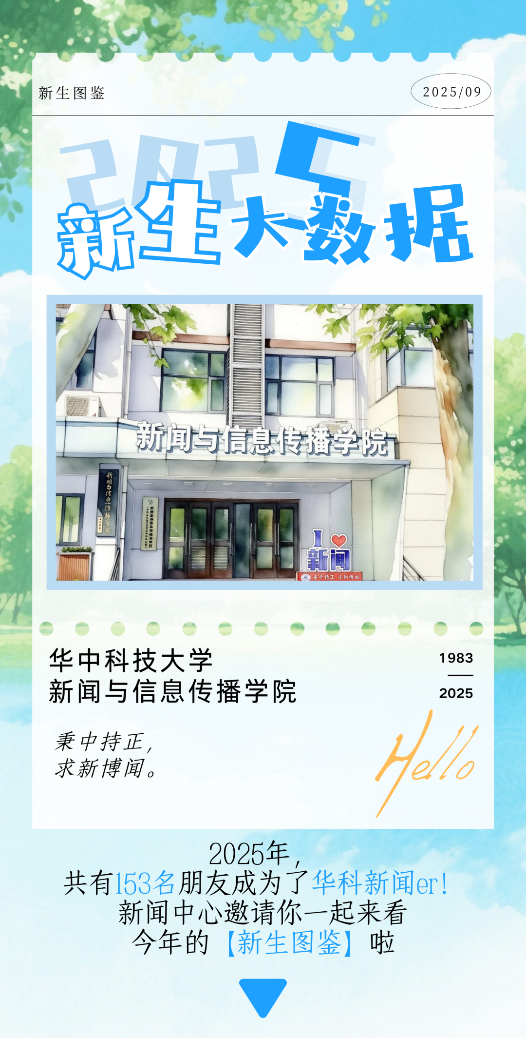 華中科技大學(xué)2025級本科新生大數(shù)據(jù)（新聞）