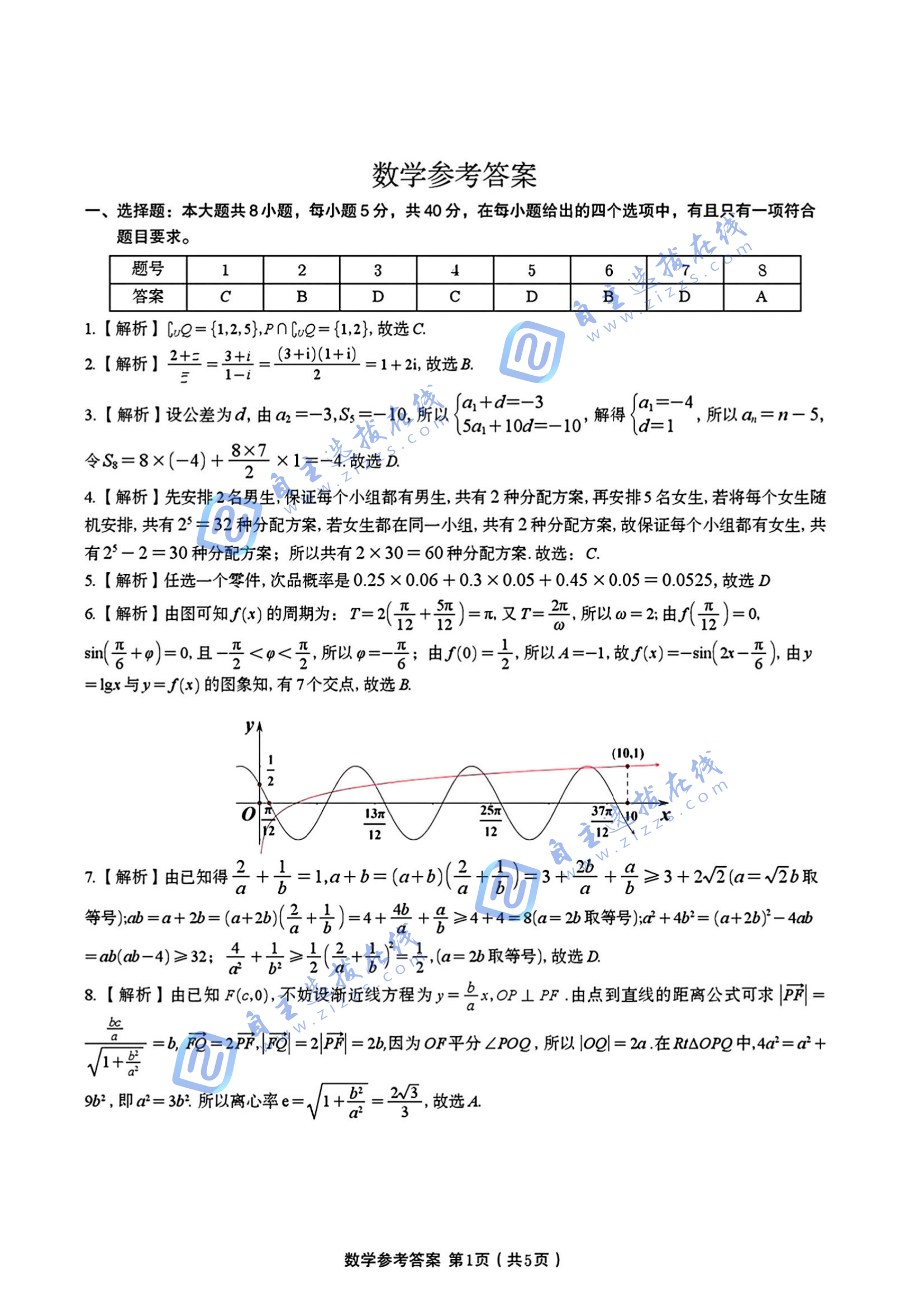 皖江名校联盟2026届高三8月联考数学试题及答案