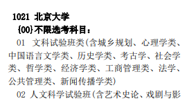 北京大学2024年在北京招生专业选考科目要求