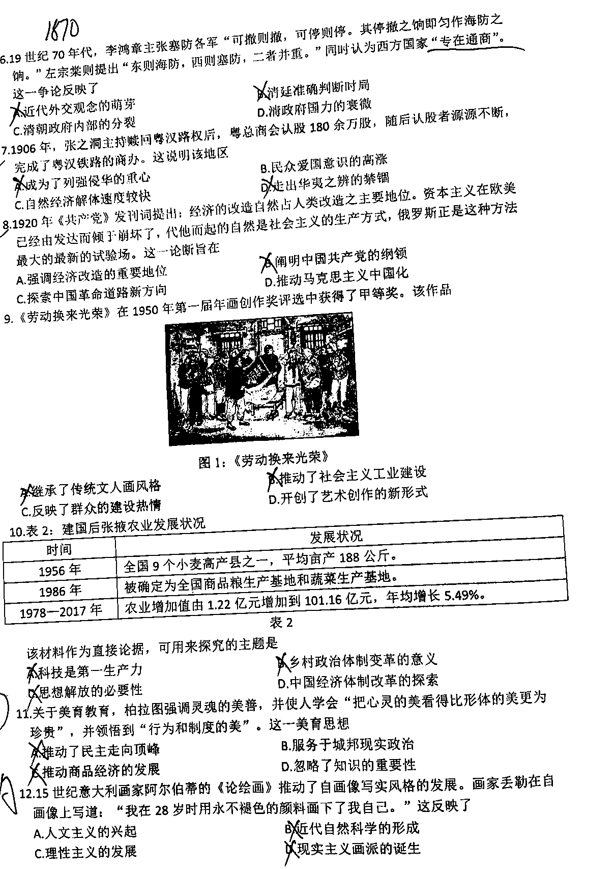 广东省2022届高三综合能力检测（二）历史试题2