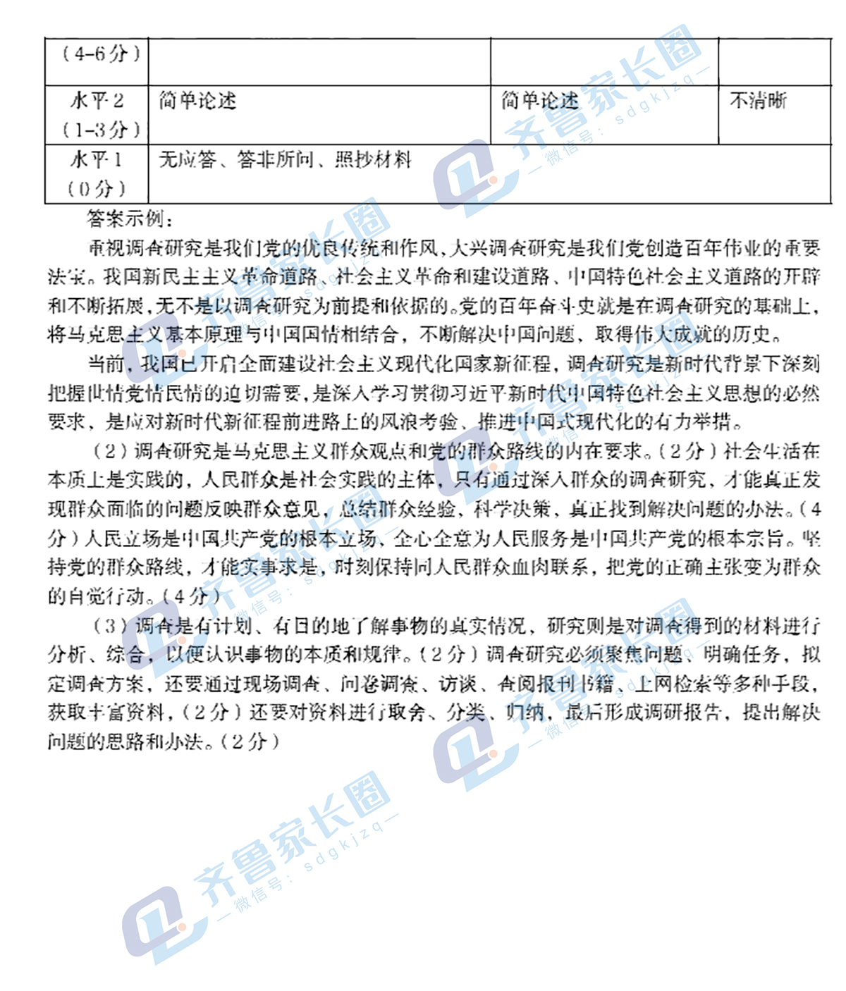 山东省临沂市2023届高三二模考试政治试题及答案
