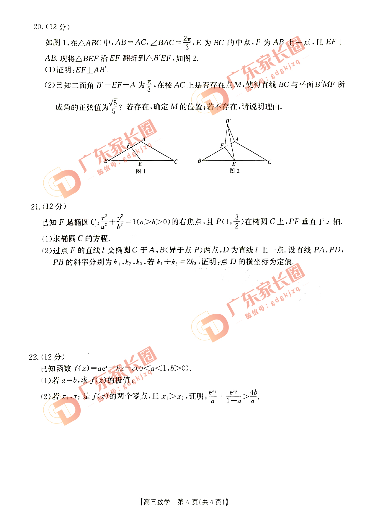 2023广东金太阳高三联考数学试题