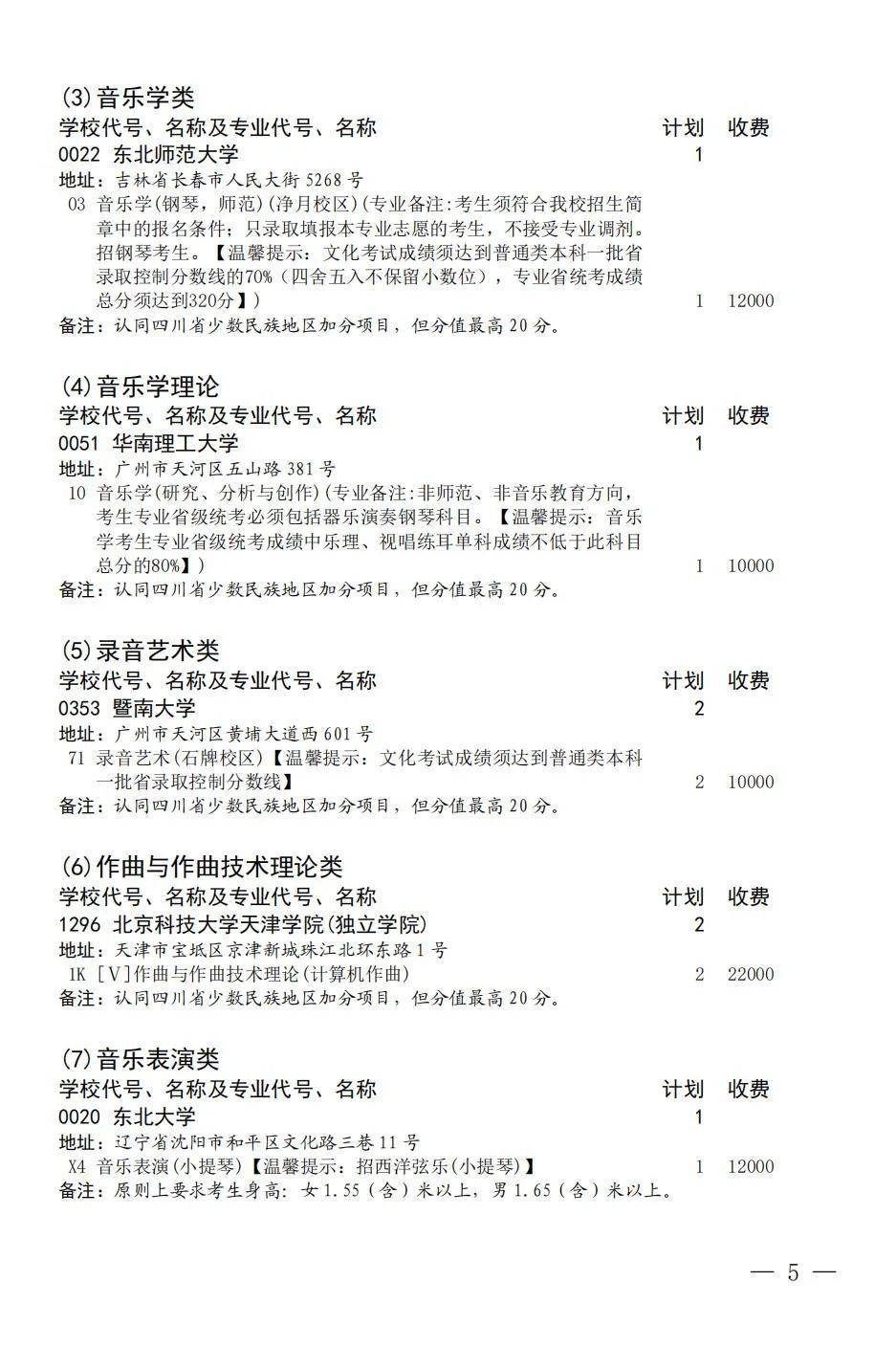 四川省2023年普通高校招生艺术类本科第一批、体育类本科批第三次征集志愿通知