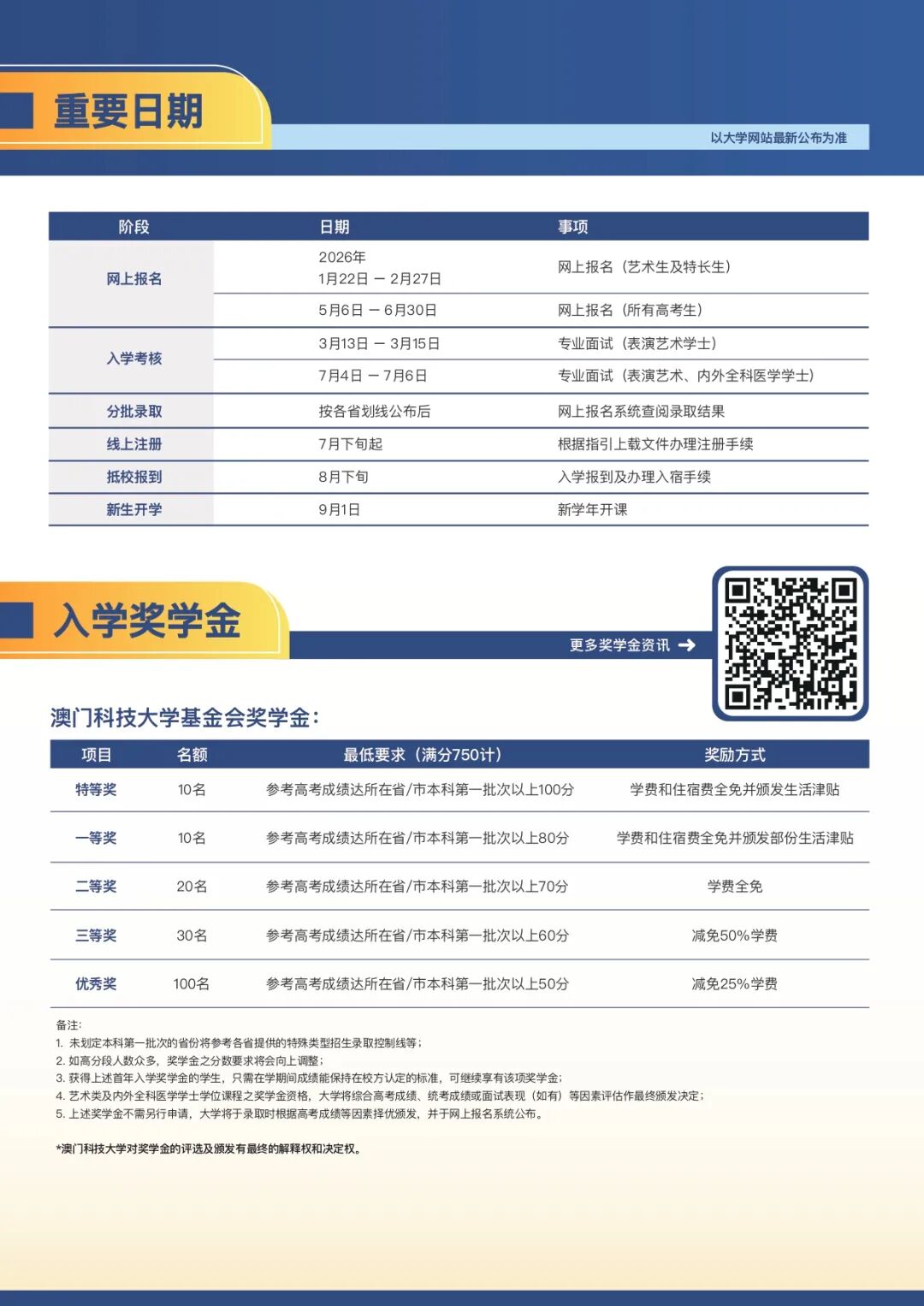 澳门科技大学2026年内地本科简章发布