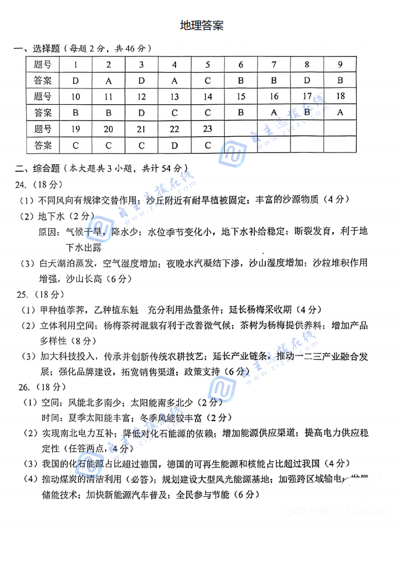 蘇州2026屆高三期末考試地理試題及答案