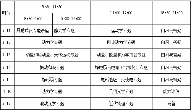 2026年广东省中学生物理夏令营通知