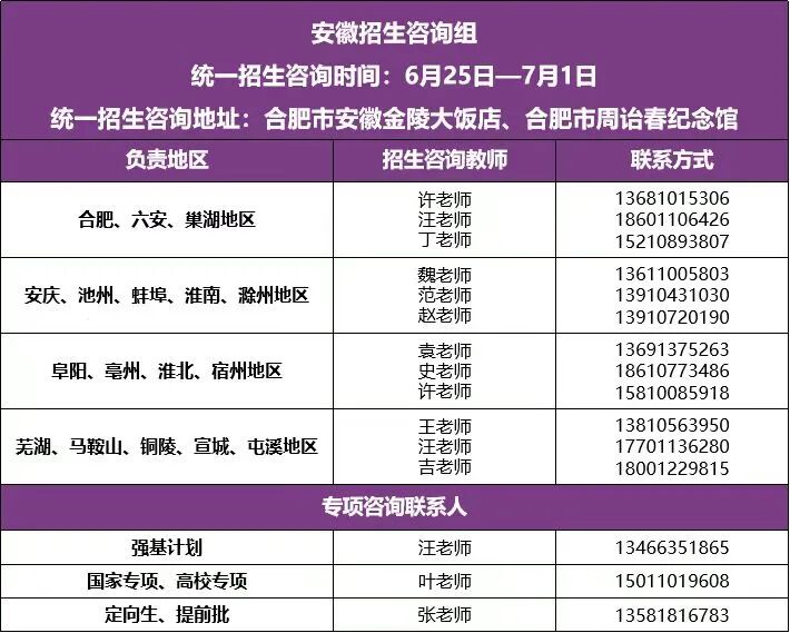 清华大学2026年各省招生咨询电话