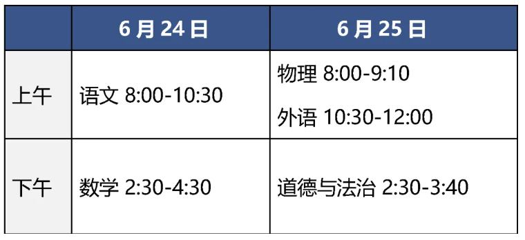 2026年北京中考时间安排公布,6月24日至25日!
