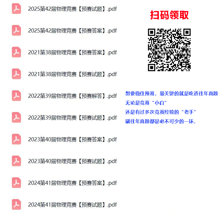 全部试题资料包展示